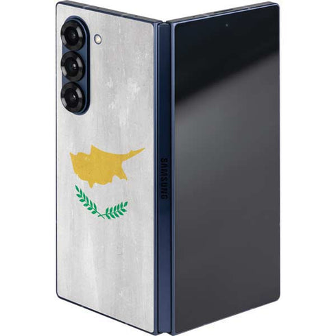 Cyprus Flag Distressed Galaxy Z Fold6 Skin